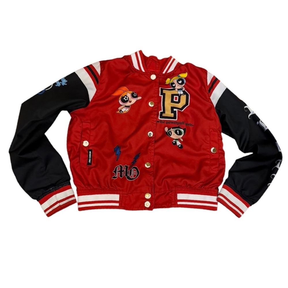 Members Only Powerpuff Girls‎ Varsity Jacket Red Black Girls 10/12 Bomber Jacket